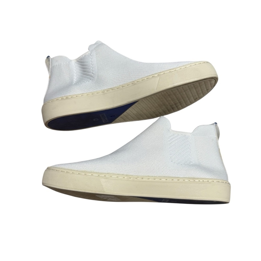 Rothy’s The Chelsea Boot Bright White Knit Fabric Pull On Sneaker Size 8 - Picture 8 of 10